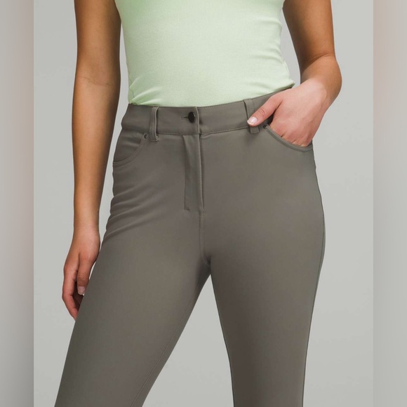 Lululemon City Sleek Slim-Fit 5 Pocket High-Rise Pant in Size 30 Grey Sage - Picture 4 of 15